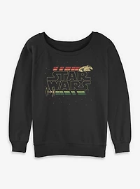Disney Star Wars Retro Womens Slouchy Sweatshirt