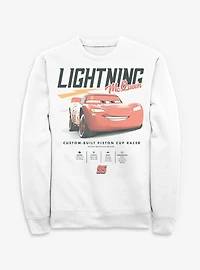 Disney Pixar Cars Lightning McQueen Stats Sweatshirt