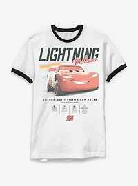 Disney Pixar Cars Lightning McQueen Stats Ringer T-Shirt