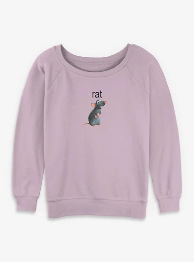 Disney Pixar Ratatouille Rat Womens Slouchy Sweatshirt