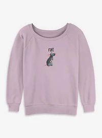 Disney Pixar Ratatouille Rat Womens Slouchy Sweatshirt