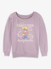 Disney Pixar Zootopia Family Farm Womens Slouchy Sweatshirt