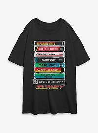 Journey Tape Deck Hits Womens Oversized T-Shirt