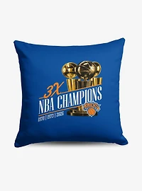 New York Knicks 2026 NBA Multi-Champs Legacy Throw Pillow