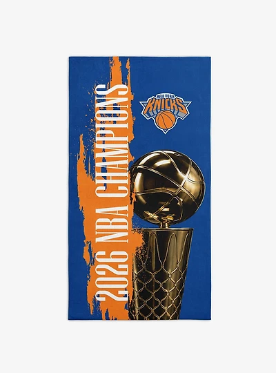 New York Knicks 2026 NBA Champions Exalted Beach Towel