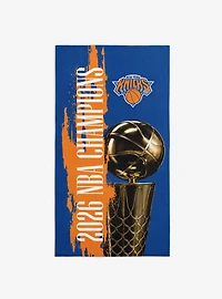 New York Knicks 2026 NBA Champions Exalted Beach Towel