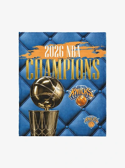 New York Knicks 2026 NBA Champions Noble Silk Touch Throw Blanket