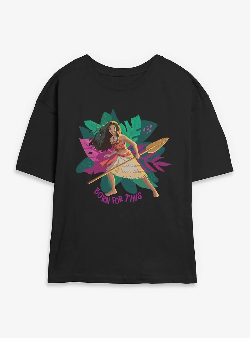 Disney Moana Live Action Born For This Womens Skimmer T-Shirt