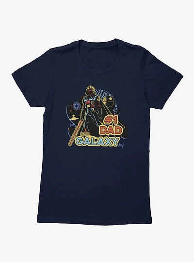 Star Wars Number 1 Dad Vader Color Pop Womens T-Shirt