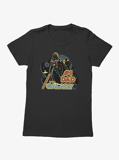 Star Wars Number 1 Dad Vader Color Pop Womens T-Shirt
