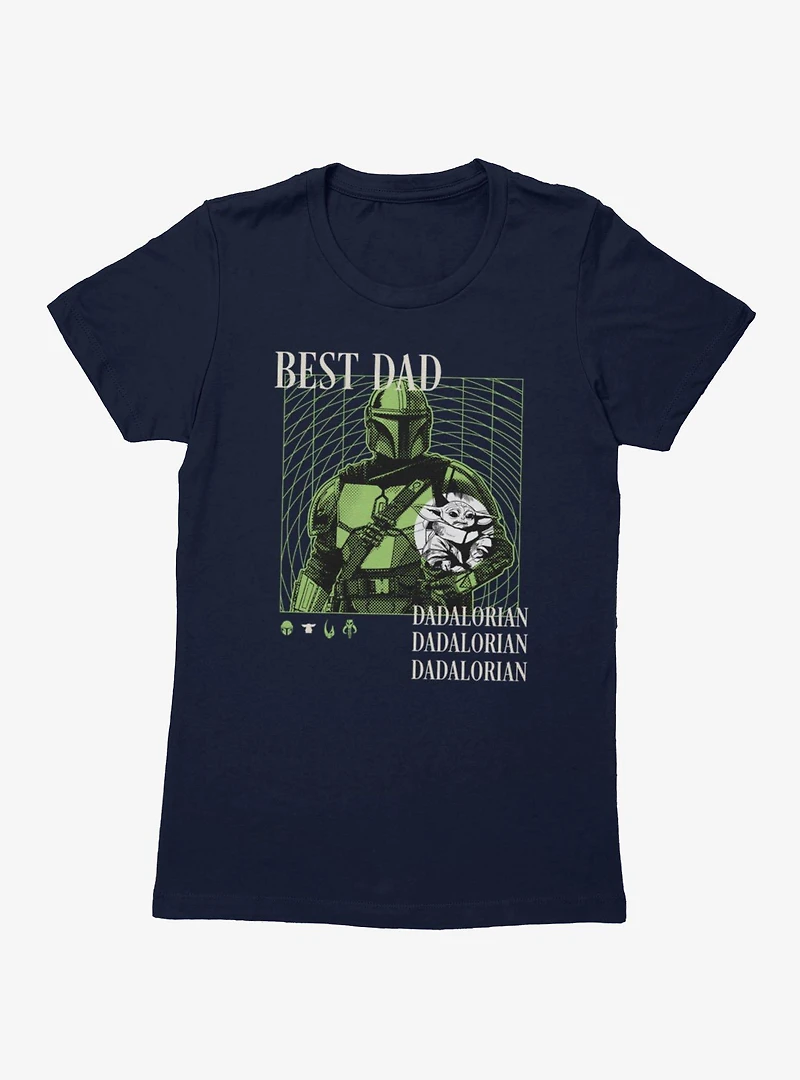Star Wars The Mandalorian Best Dadalorian Radar Lock On Womens T-Shirt
