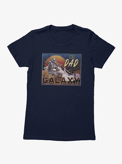 Star Wars The Mandalorian Number 1 Galaxy Dad Speeder Womens T-Shirt