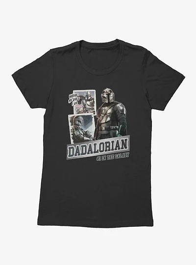 Star Wars The Mandalorian I Go With Dadalorian Trip Photos Womens T-Shirt