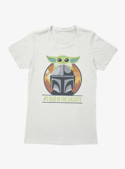 Star Wars The Mandalorian Grogu On Number 1 Dad Helmet Womens T-Shirt