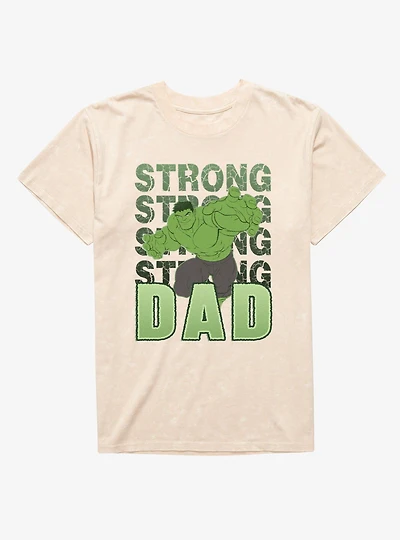 Marvel The Hulk Strong Dad Mineral Wash T-Shirt