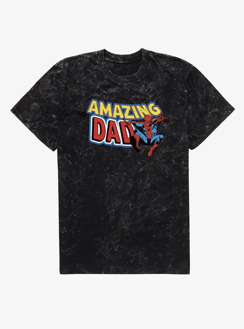 Marvel Comics Retro Amazing Dad Spider-Man Mineral Wash T-Shirt