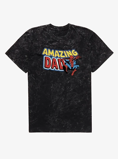 Marvel Comics Retro Amazing Dad Spider-Man Mineral Wash T-Shirt