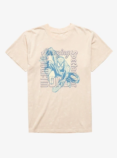 Marvel Comics Retro Amazing Spectacular Ultimate Dad Spider-Man Mineral Wash T-Shirt