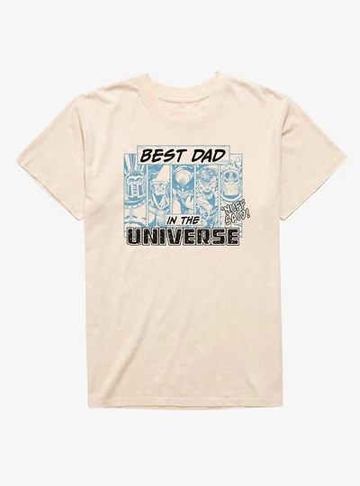 Marvel Comics Retro Best Dad Nuff Said Comic Panels Mineral Wash T-Shirt
