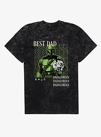 Star Wars The Mandalorian Best Dadalorian Radar Lock On Mineral Wash T-Shirt