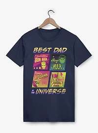Marvel Comics Retro Best Dad The Universe Comic Squares T-Shirt