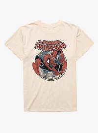Marvel Spider-Man Web Sling Circle Mineral Wash T-Shirt