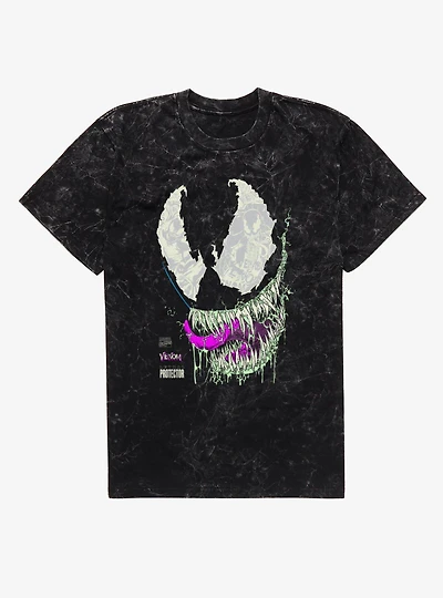 Marvel Comics Retro Venom Lethal Protector Panel Eyes Mineral Wash T-Shirt