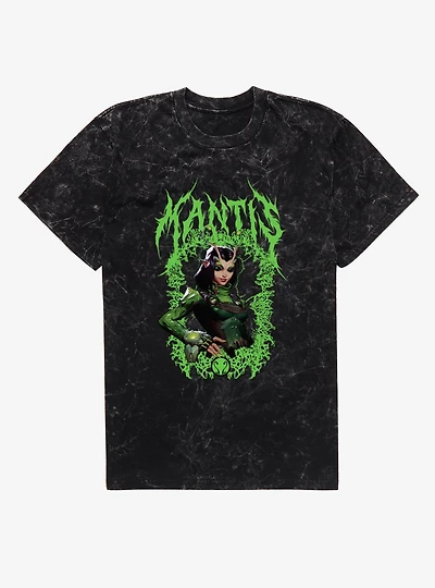 Marvel Rivals Mantis Green Grow Mineral Wash T-Shirt