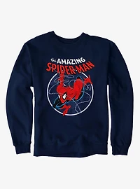 Marvel Comics Retro Web Sling Circle Red Sweatshirt