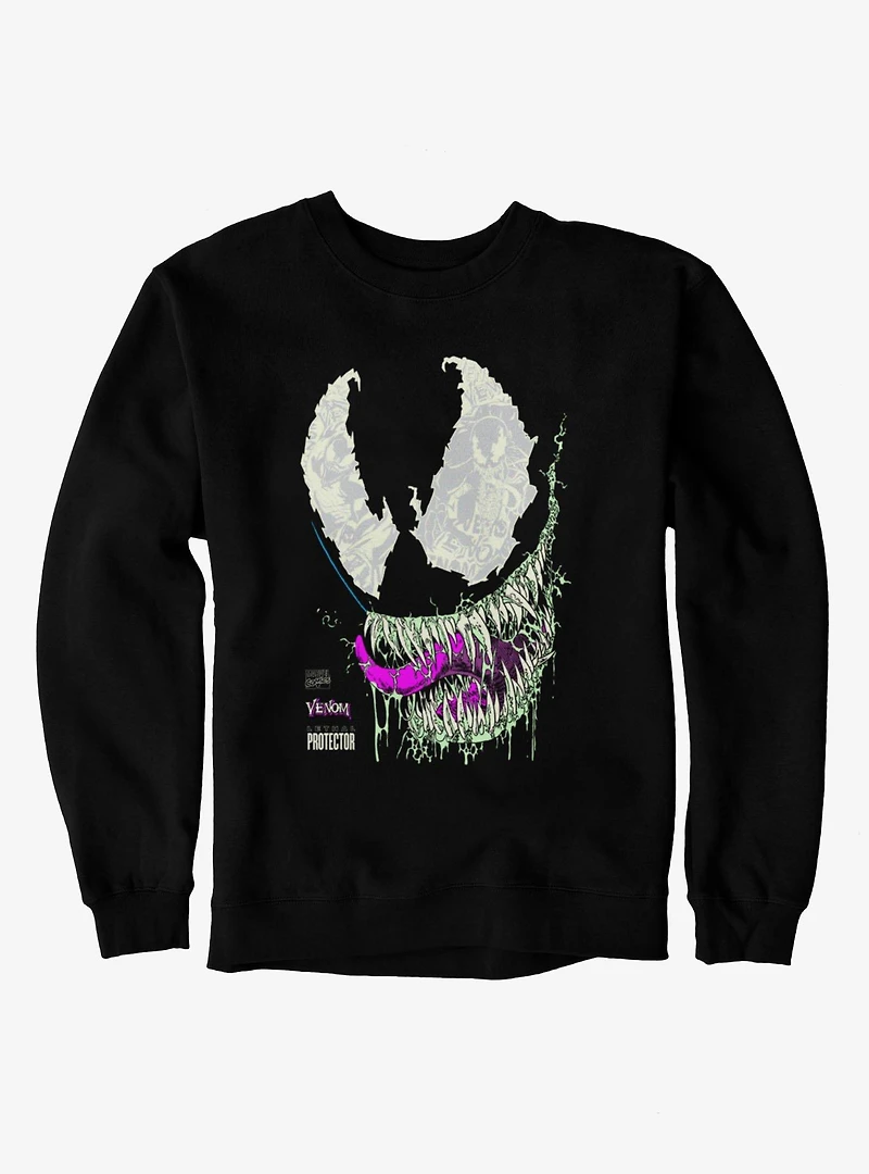 Marvel Comics Retro Venom Lethal Protector Panel Eyes Sweatshirt