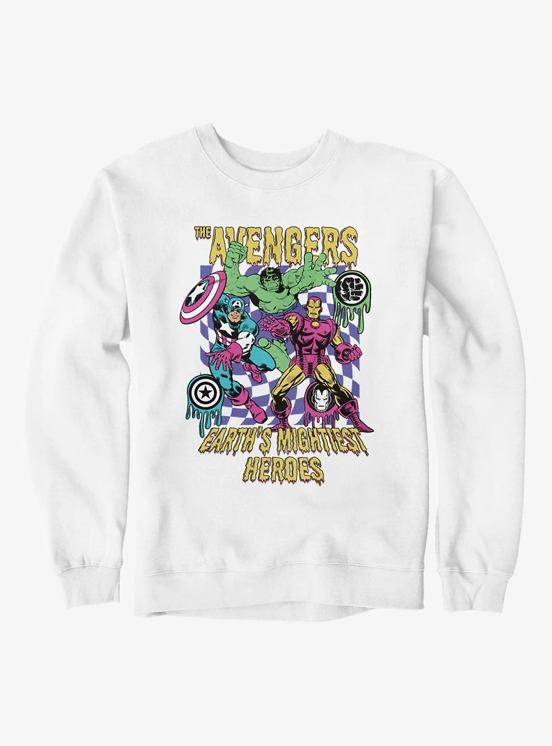Marvel Comics Retro Earths Mightiest Heroes Melty Icons Sweatshirt