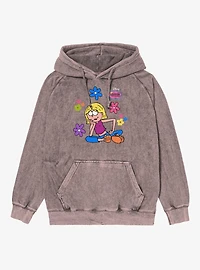 Disney Lizzie McGuire Cartoon Thinking Flowers Vintage Mineral Washed Hoodie