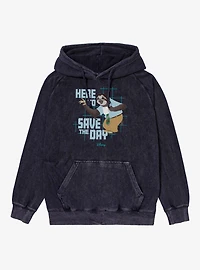 Disney Pixar Zootopia 2 Here To Save The Day Flash Vintage Mineral Washed Hoodie