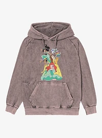 Disney Princess Silly Friend Group Vintage Mineral Washed Hoodie