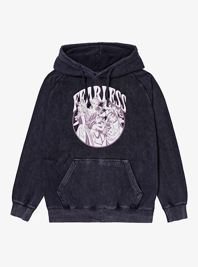 Disney Princess Fearless Group Outline Vintage Mineral Washed Hoodie