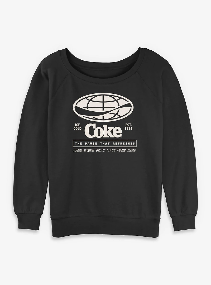 Coca-Cola The Pause That Refreshes Womens Slouchy Sweatshirt