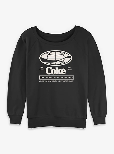 Coca-Cola The Pause That Refreshes Womens Slouchy Sweatshirt