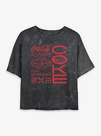 Coca-Cola Coke Always Mineral Wash Womens Crop T-Shirt