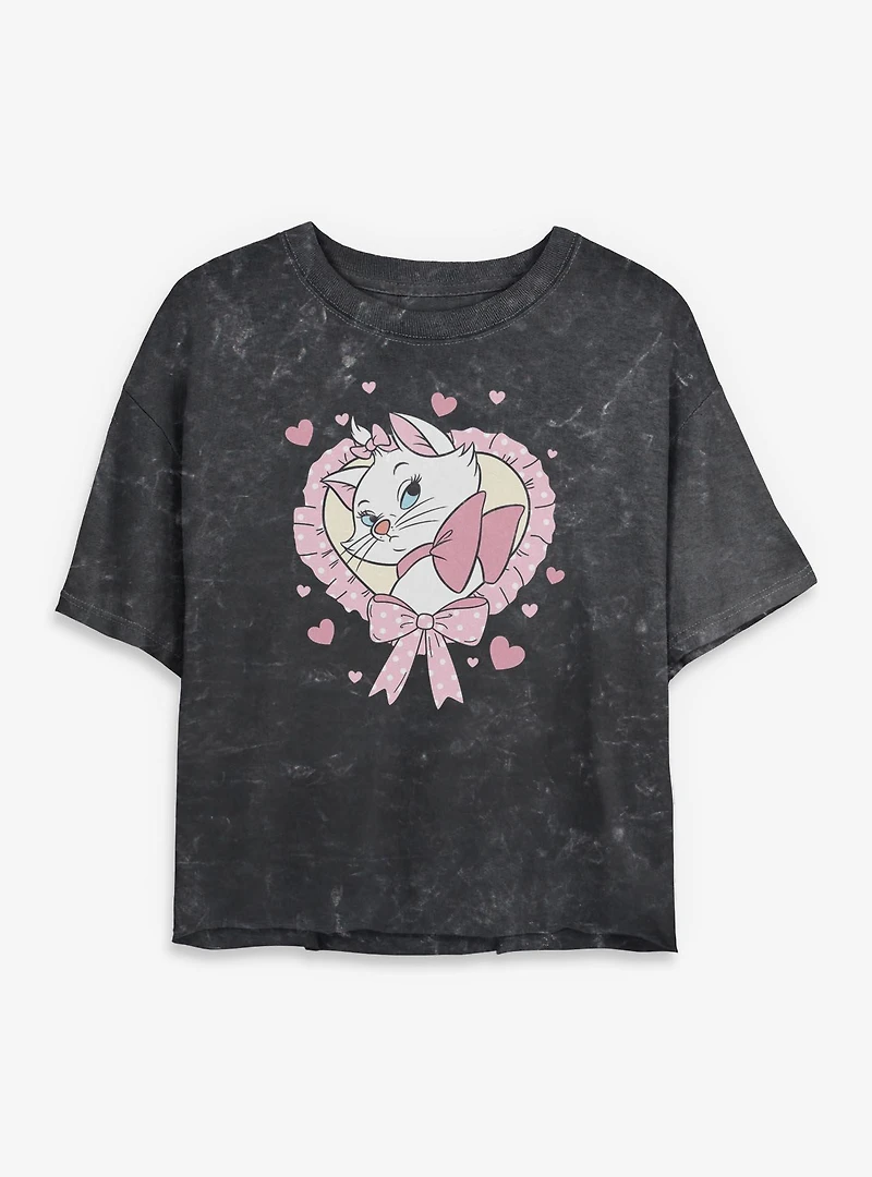 Disney The Aristocats Sassy Kitty Mineral Wash Womens Crop T-Shirt