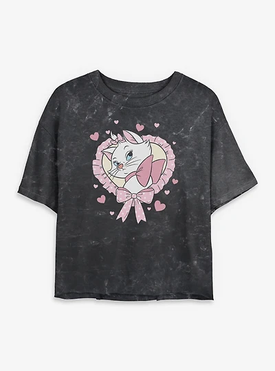 Disney The Aristocats Sassy Kitty Mineral Wash Womens Crop T-Shirt