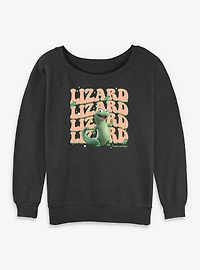 Disney Pixar Hoppers Lizard Womens Slouchy Sweatshirt