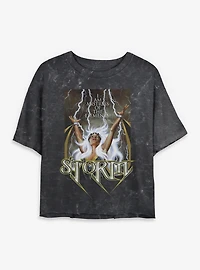Marvel X-Men Mistress Of The Elements Mineral Wash Womens Crop T-Shirt