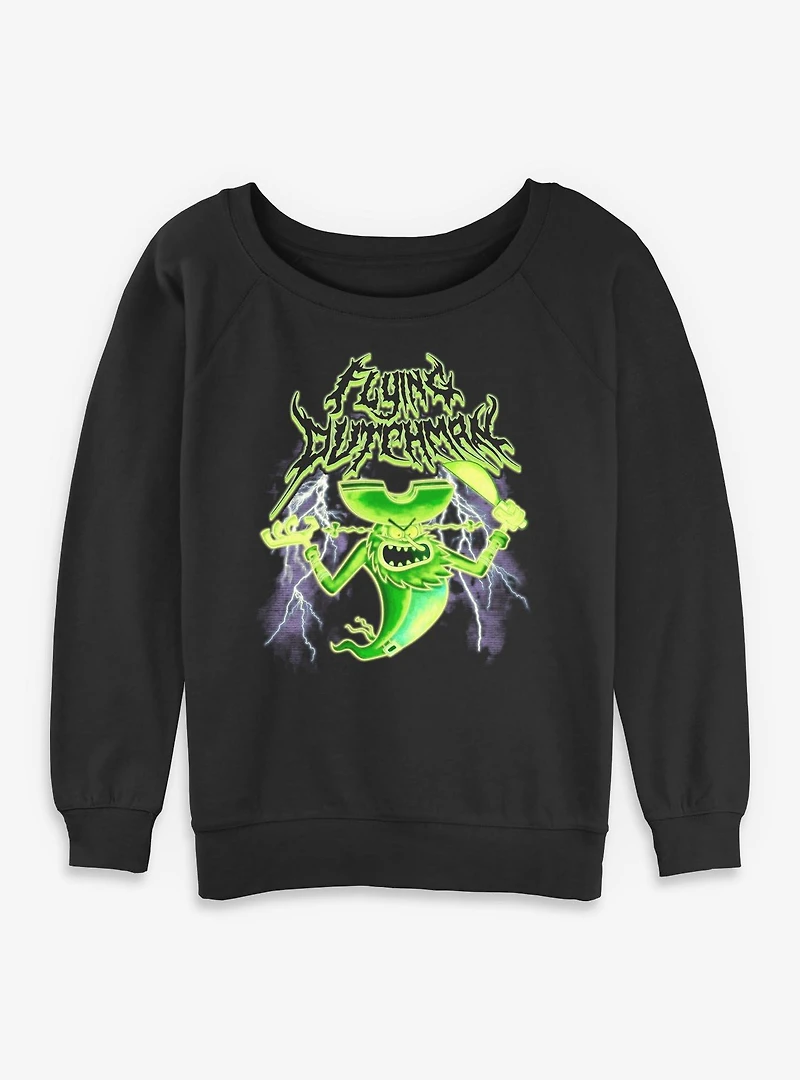 SpongeBob SquarePants Flying Deathman Womens Slouchy Sweatshirt