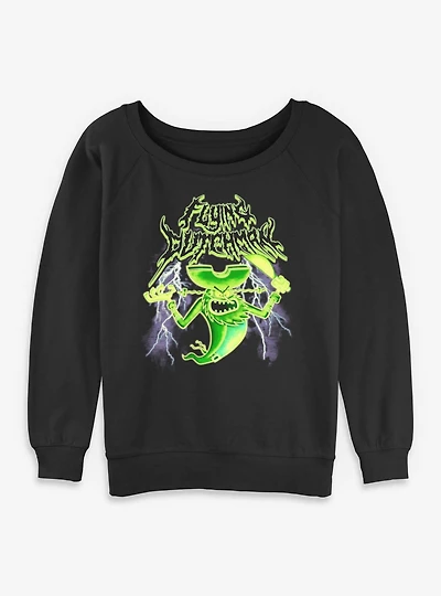 SpongeBob SquarePants Flying Deathman Womens Slouchy Sweatshirt