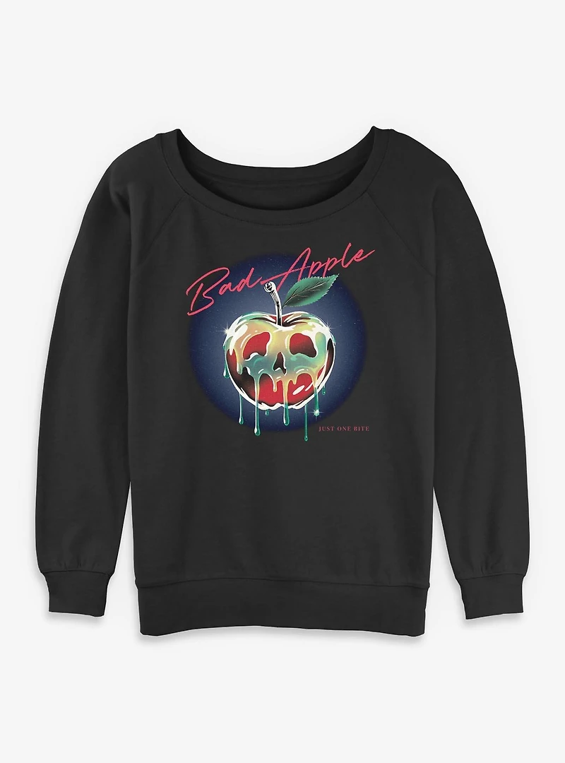 Disney Villains Just One Bite Retro Womens Slouchy Sweatshirt