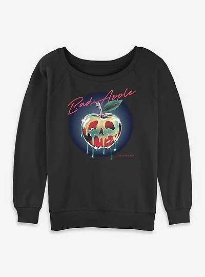 Disney Villains Just One Bite Retro Womens Slouchy Sweatshirt