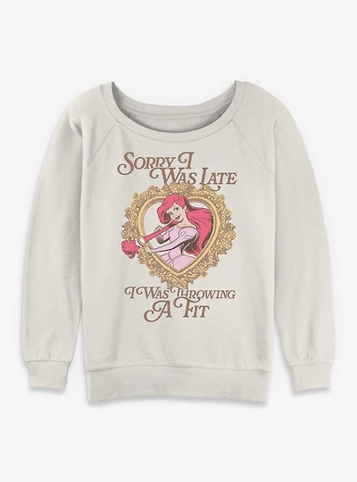 Disney Princesses Ariel Throwing A Fit Womens Slouchy Sweatshirt