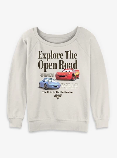 Disney Pixar Cars Open Road Womens Slouchy Sweatshirt
