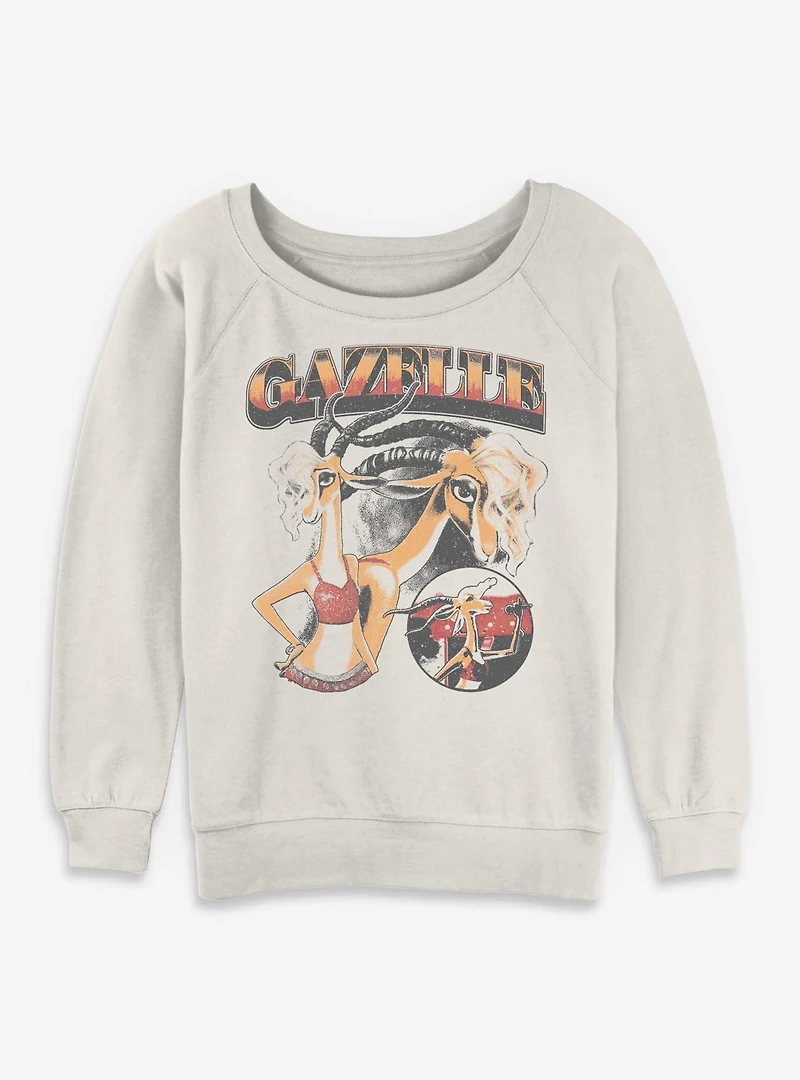 Disney Pixar Zootopia Gazellegant Womens Slouchy Sweatshirt
