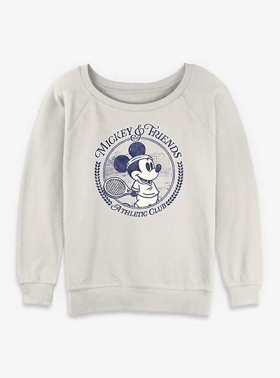 Disney Mickey Mouse Tennis Womens Slouchy Sweatshirt